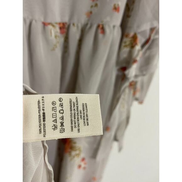 Free People Dress S Maxi Floral Flowy Tied To You Cold Shoulder Whimsical Boho - Picture 11 of 11